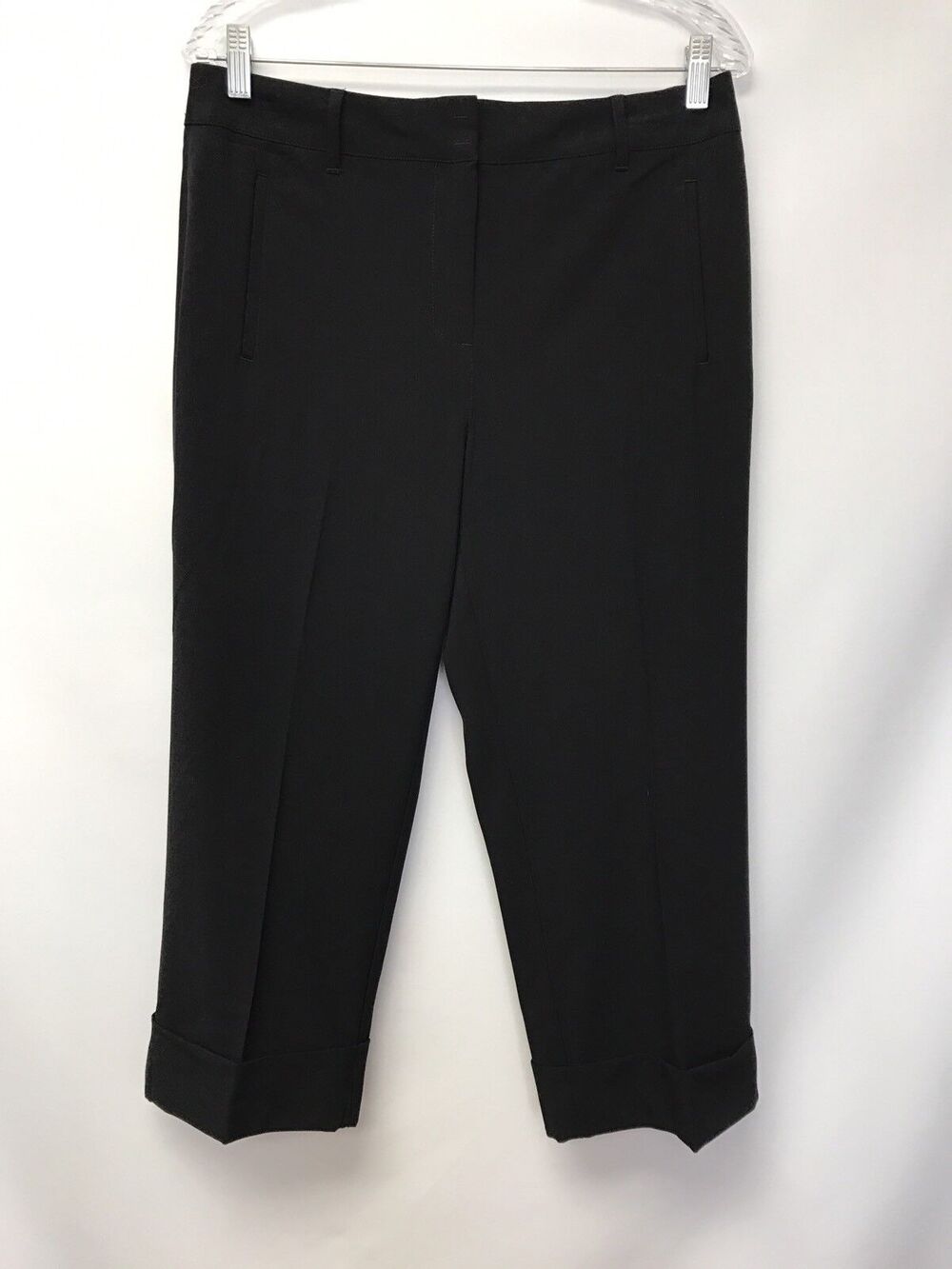 Chicos Pants Womens Small Crop Black